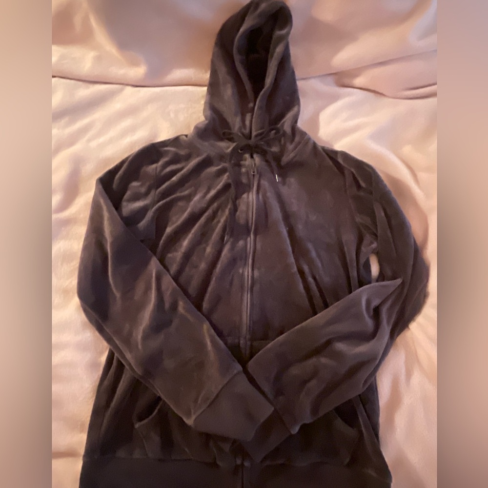velour black jacket, size medium